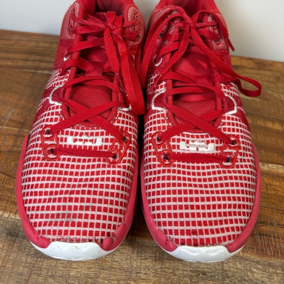 Nike Red and White Lebron Witness Sneakers, Men’s 8.5 - Picture 11 of 12
